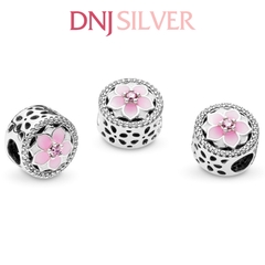 [Chính hãng] Charm bạc 925 cao cấp - Charm Pink Magnolia Flower thích hợp để mix vòng tay charm bạc cao cấp - DN261