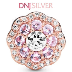 [Chính hãng] Charm bạc 925 cao cấp - Charm Pink Sparkle Flower thích hợp để mix vòng tay charm bạc cao cấp - DN189