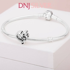 [Chính hãng] Charm bạc 925 cao cấp - Charm Heart Treble Clef thích hợp để mix vòng tay charm bạc cao cấp - DN050