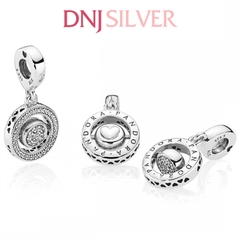 [Chính hãng] Charm bạc 925 cao cấp - Charm Spinning Pandora Logo & Pavé Dangle thích hợp để mix vòng tay charm bạc cao cấp - DN316