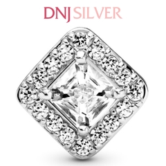 [Chính hãng] Charm bạc 925 cao cấp - Charm Square Sparkle Halo thích hợp để mix vòng tay charm bạc cao cấp - DN131