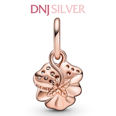 [Chính hãng] Charm bạc 925 cao cấp - Charm Deep Purple Pansy Flower Dangle thích hợp để mix vòng tay charm bạc cao cấp - DN004