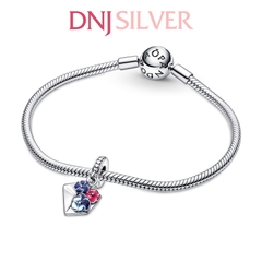 [Chính hãng] Charm bạc 925 cao cấp - Charm Pansy Flower Envelope Dangle thích hợp để mix vòng tay charm bạc cao cấp - DN008