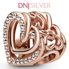 [Chính hãng] Charm bạc 925 cao cấp - Charm Sparkling Entwined Hearts thích hợp để mix vòng tay charm bạc cao cấp - DN271