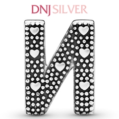 [Chính hãng] Charm bạc 925 cao cấp - Charm Letter N Alphabet thích hợp để mix vòng tay charm bạc cao cấp - DN264