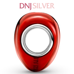 [Chính hãng] Charm bạc 925 cao cấp - Charm Metallic Red Heart thích hợp để mix vòng tay charm bạc cao cấp - DN126