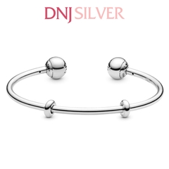 Vòng tay charm bạc 925 cao cấp - Vòng charm Moments Open Bangle - Vòng tay dành cho nam và nữ