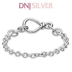 Vòng tay charm bạc 925 cao cấp - Vòng charm Chunky Infinity Knot Chain - Vòng tay dành cho nam và nữ - Vòng mềm