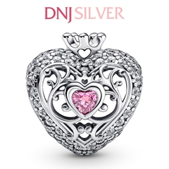 [Chính hãng] Charm bạc 925 cao cấp - Charm Regal Crown & Heart thích hợp để mix vòng tay charm bạc cao cấp - DN052