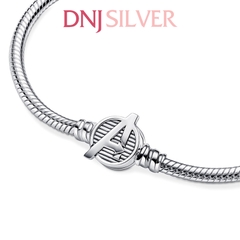 Vòng tay charm bạc 925 cao cấp - Vòng charm Marvel The Avengers Logo Clasp Snake Chain - Vòng tay dành cho nam và nữ