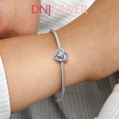[Chính hãng] Charm bạc 925 cao cấp - Charm Regal Crown & Heart thích hợp để mix vòng tay charm bạc cao cấp - DN052