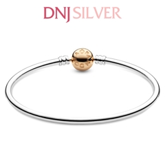 Vòng tay charm bạc 925 cao cấp - Vòng charm Moments Two-Tone Bangle - Vòng tay dành cho nam và nữ