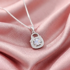 Dây Chuyền Kèm Mặt Bạc Ý Cho Nữ - Mặt Mèo Ôm Đá Nhiều Kiểu - DCKMY019