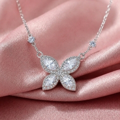 Dây Chuyền Liền Mặt Cho Nữ - Bướm Đính Đá - DCLMN015