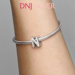 [Chính hãng] Charm bạc 925 cao cấp - Charm Letter N Alphabet thích hợp để mix vòng tay charm bạc cao cấp - DN264