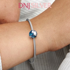 [Chính hãng] Charm bạc 925 cao cấp - Charm Blue Globe Clip thích hợp để mix vòng tay charm bạc cao cấp - DN091
