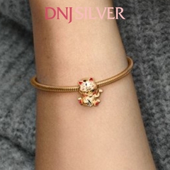 [Chính hãng] Charm bạc 925 cao cấp - Charm Cute Fortune Cat thích hợp để mix vòng tay charm bạc cao cấp - DN255