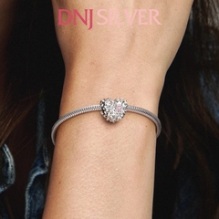 [Chính hãng] Charm bạc 925 cao cấp - Charm Mum Daisy Heart thích hợp để mix vòng tay charm bạc cao cấp - DN099