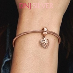 [Chính hãng] Charm bạc 925 cao cấp - Charm Sparkling Leaves Dangle thích hợp để mix vòng tay charm bạc cao cấp - DN247