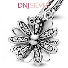 [Chính hãng] Charm bạc 925 cao cấp - Sparkling Daisy Flower Dangle Charm  thích hợp để mix vòng tay charm bạc cao cấp - DN036