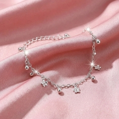 Lắc Tay Bạc 999 Cho Nữ - Charm Bướm Và Bi Treo - LTB999N005