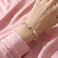 Lắc Tay Bạc Nguyên Chất 99 Cho Nữ - Cỏ Bốn Lá Đa Sắc - LT99N039