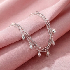 Lắc Tay Bạc Nguyên Chất 99 Cho Nữ - Ngôi Sao Dây Đôi - LT99N026