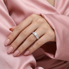 Nhẫn Bạc Ý Bạch Kim Cao Cấp - NBYBK0010