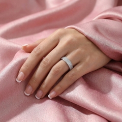 Nhẫn Bạc Ý Bạch Kim Cao Cấp - NBYBK0017