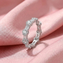 Nhẫn Bạc Ý Bạch Kim Cao Cấp - NBYBK0009