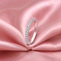 Nhẫn Nữ Bạc Ý - Vòng Đá Mảnh - NNBI019