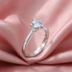 Nhẫn Nữ Bạc Ý - Solitaire Bản Trơn - NNBI028