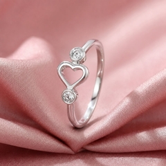 Nhẫn Nữ Bạc Ý - Trái Tim Ổ Khóa - NNBI031