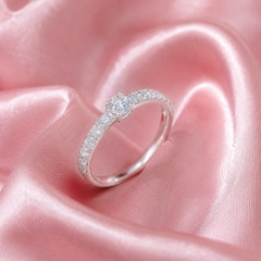 Nhẫn Nữ Bạc Ý - Vòng Đá Pavé - NNBI033