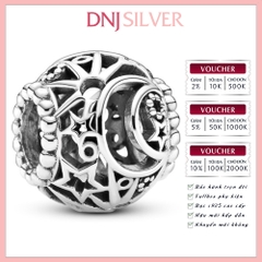[Chính hãng] Charm bạc 925 cao cấp - Charm Openwork Sun, Stars & Moon thích hợp để mix vòng tay charm bạc cao cấp - DN015
