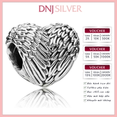 [Chính hãng] Charm bạc 925 cao cấp - Charm Angel Wing Heart thích hợp để mix vòng tay charm bạc cao cấp - DN298