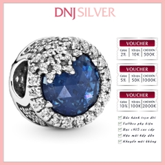 [Chính hãng] Charm bạc 925 cao cấp - Charm Blue Dazzling Snowflake thích hợp để mix vòng tay charm bạc cao cấp - DN130