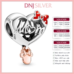 [Chính hãng] Charm bạc 925 cao cấp - Charm Disney Minnie Mouse Mum Heart thích hợp để mix vòng tay charm bạc cao cấp - DN325