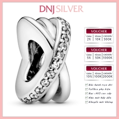 [Chính hãng] Charm bạc 925 cao cấp - Charm Sparkling & Polished Lines Spacer thích hợp để mix vòng tay charm bạc cao cấp - DN188