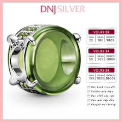 [Chính hãng] Charm bạc 925 cao cấp - Charm Green Oval Cabochon thích hợp để mix vòng tay charm bạc cao cấp - DN431