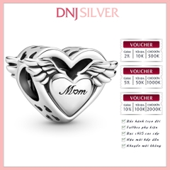[Chính hãng] Charm bạc 925 cao cấp - Charm Angel Wings & Mum thích hợp để mix vòng tay charm bạc cao cấp - DN094