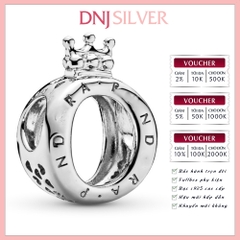 [Chính hãng] Charm bạc 925 cao cấp - Charm Crown O Logo thích hợp để mix vòng tay charm bạc cao cấp - DN443
