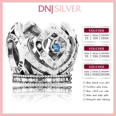[Chính hãng] Charm bạc 925 cao cấp - Charm Disney Elsa Crown Openwork thích hợp để mix vòng tay charm bạc cao cấp - DN297