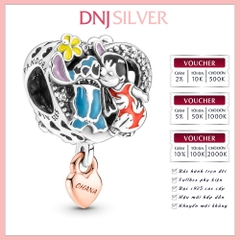 [Chính hãng] Charm bạc 925 cao cấp - Charm Disney Ohana Lilo & Stitch Inspired thích hợp để mix vòng tay charm bạc cao cấp - DN104