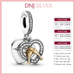 [Chính hãng] Charm bạc 925 cao cấp - Charm Two-tone Happy Anniversary Dangle thích hợp để mix vòng tay charm bạc cao cấp - DN067