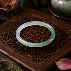 Vòng Đá Chalcedony Xanh Lá Bản Đũa 6mm - VDQ005