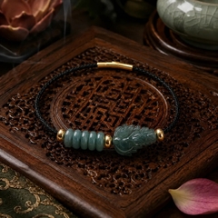 Vòng Ngũ Điếu Mix Hồ Ly Chúa Lam Ngọc - VDQ015