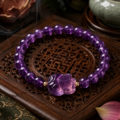 Vòng Hồ Ly Đá Thạch Anh Tím - VDQ043