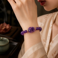 Vòng Hồ Ly Đá Thạch Anh Tím - VDQ043