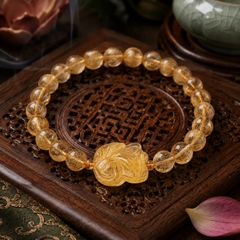Vòng Hồ Ly Đá Thạch Anh Vàng - VDQ045